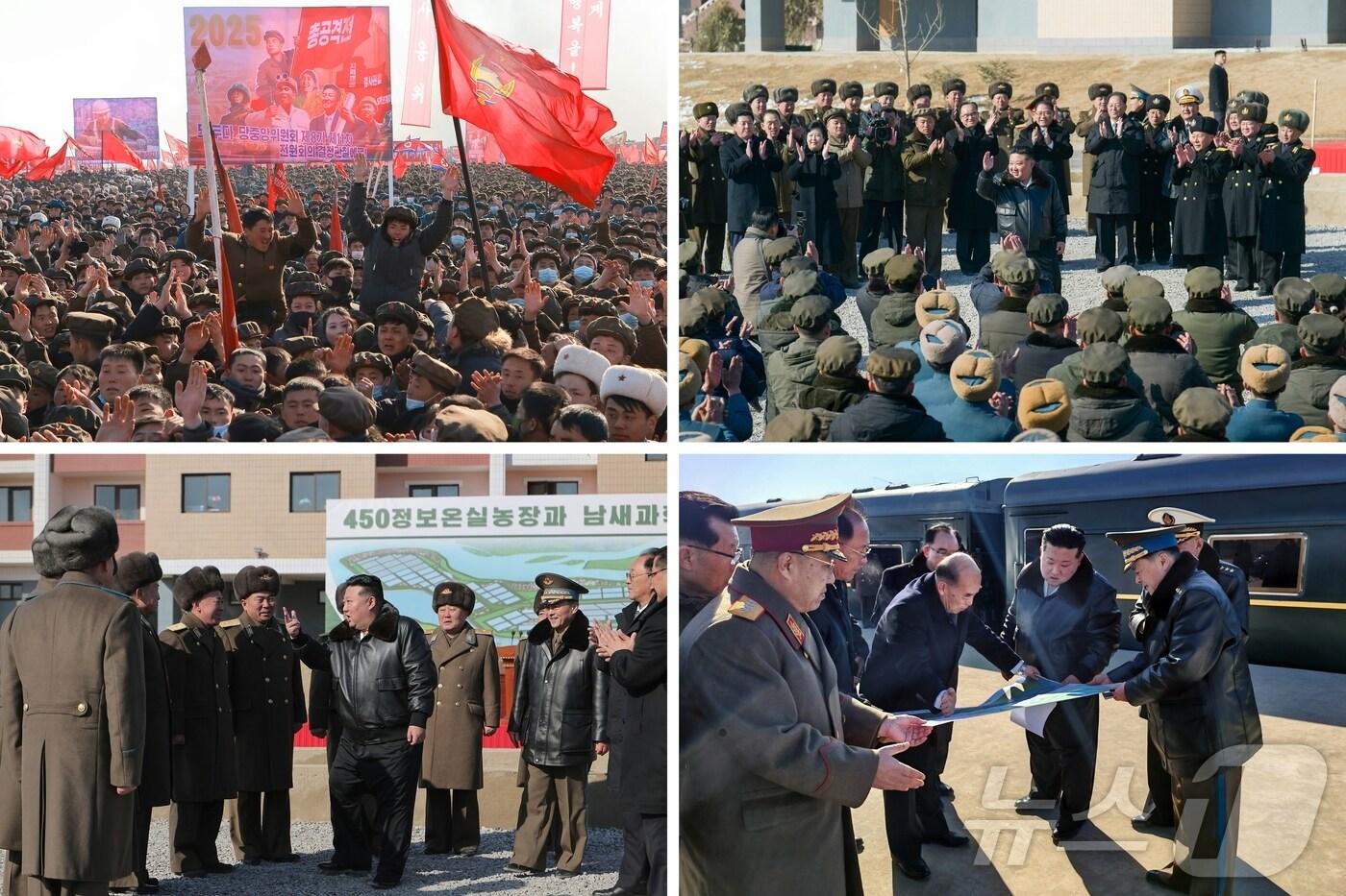 &#40;평양 노동신문=뉴스1&#41; = 북한 노동당 기관지 노동신문은 11일 &#34;신의주시 하단리와 의주군 서호리 지역에 최대규모의 현대적인 온실농장과 남새과학연구기지가 지방진흥의 진일보를 상징하는 창조물로 일떠서게 된다＂고 보도했다. 김정은 당 총비서는 지난 10일 열린 착공식에 참석했다. [국내에서만 사용가능. 재배포 금지. DB 금지. For Use Only in the Republic of Korea. Redistribution Prohibited] rodongphoto@news1.kr