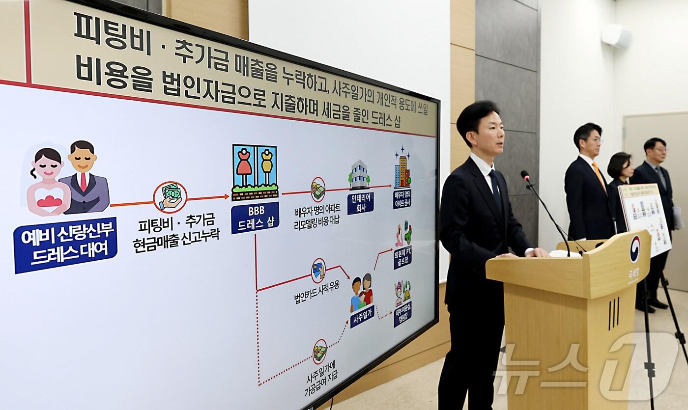 민주원 국세청 조사국장이 11일 세종시 정부세종청사에서 결혼·출산·유아교육 업체를 대상으로 하는 세무조사 실시 내용을 발표하고 있다. 2025.2.11/뉴스1