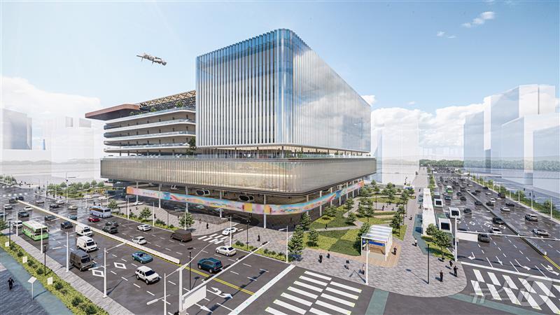 본문 이미지 - 미래 모빌리티 허브 조감도.&#40;광명시 제공&#41;