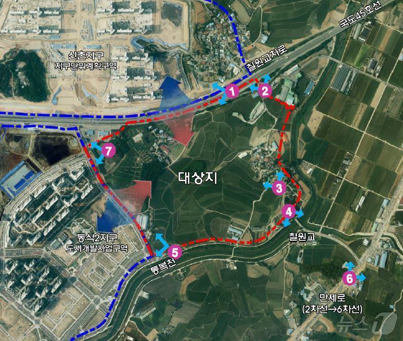 본문 이미지 - 평택수촌지구 도시개발사업 대상지.(경기도 제공)