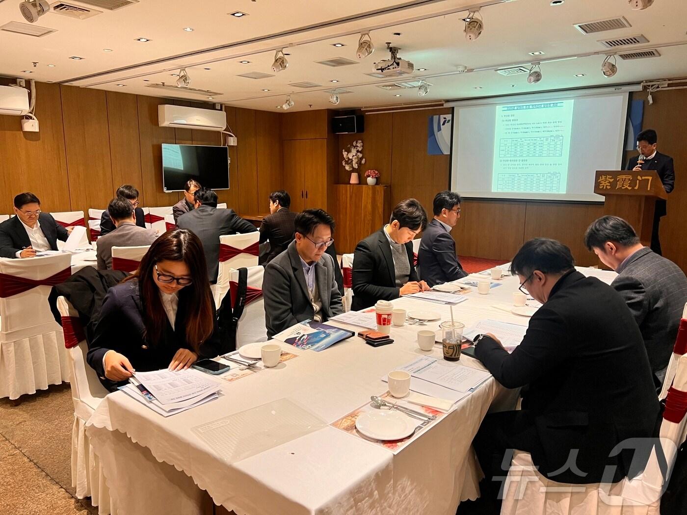 본문 이미지 - 12일 중국 상하이에서 2025년 상반기 중국 주재 국적선사 초청 설명회가 진행되고 있다.(BPA제공. 재판매 및 DB금지)