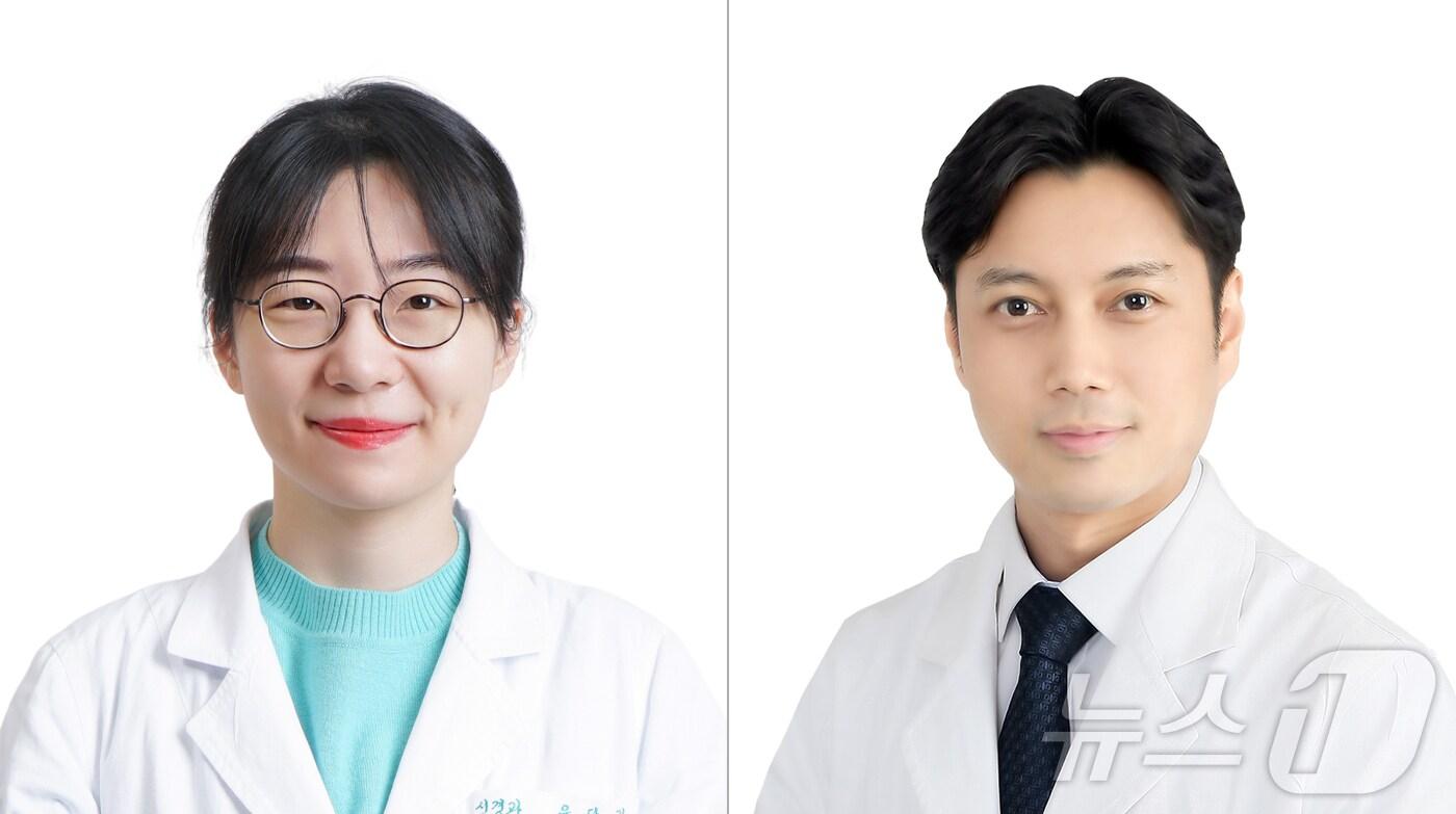 본문 이미지 - 유달라 경희대병원 신경과 교수(왼쪽), 박창규 신경외과 교수/경희대병원 제공