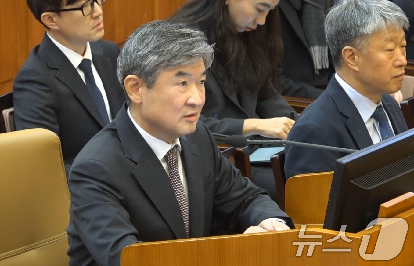 본문 이미지 - 조태용 전 국가정보원장&#40;헌법재판소 제공. 재판매 및 DB 금지&#41; 2025.2.13/뉴스1