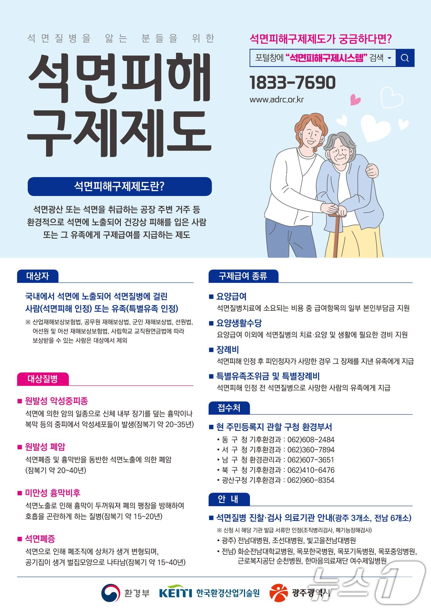 본문 이미지 - 석면 피해 구제 제도 안내.(광주시 제공)/뉴스1 