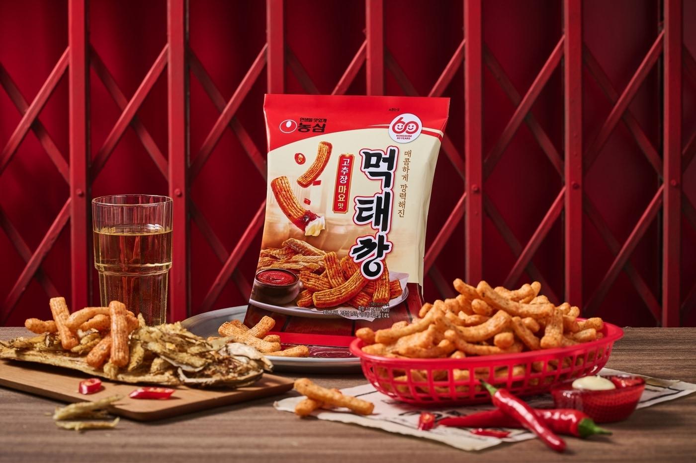 농심 먹태깡 고추장마요맛 연출 이미지(농심 제공).