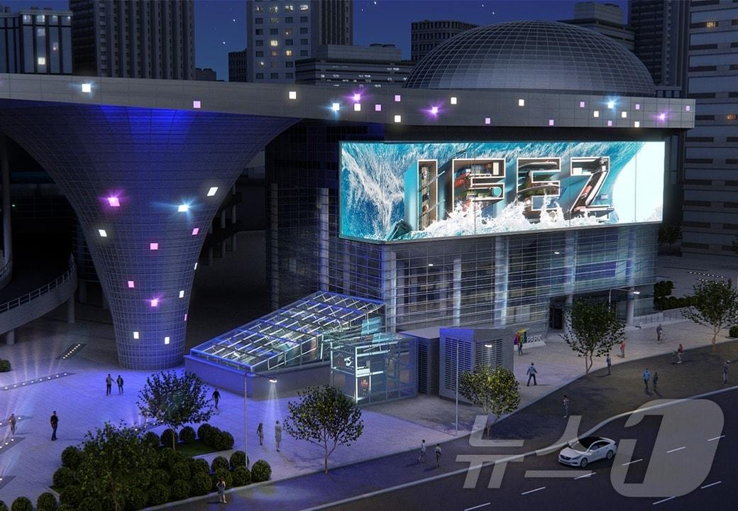 본문 이미지 - 대형전광판 조감도(인천경제청 제공) / 뉴스1