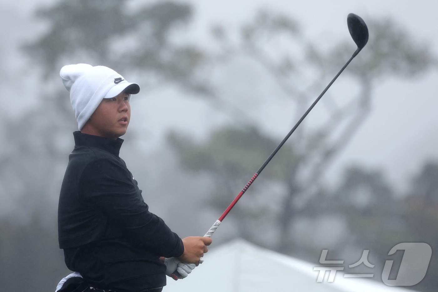 역전 우승에 도전하는 김주형(23). ⓒ AFP=뉴스1