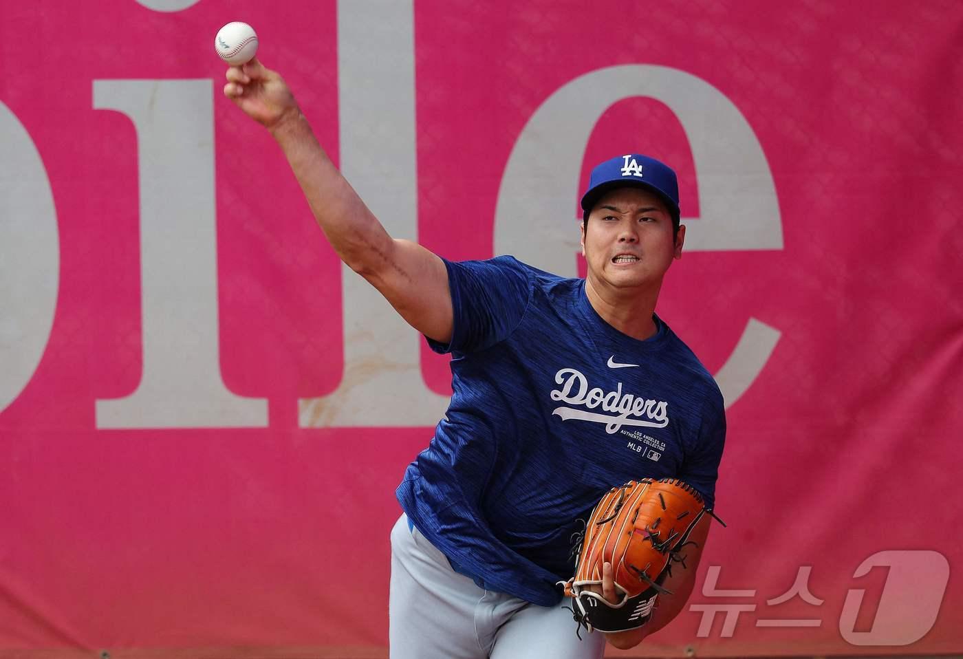 투타 겸업 재개를 준비하는 오타니 쇼헤이(LA 다저스). ⓒ AFP=뉴스1