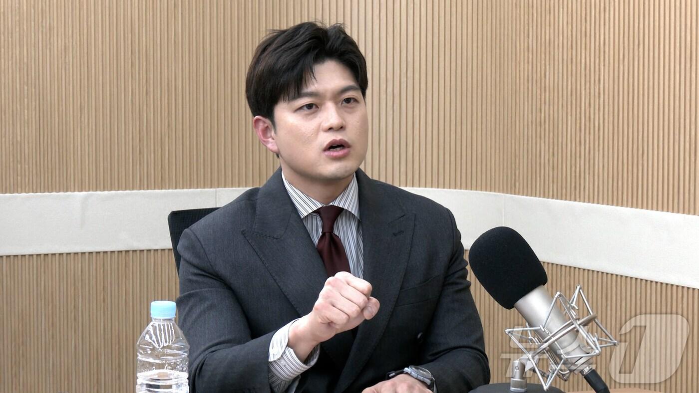 김용태 국민의힘 비대위원이 20일 뉴스1TV &#39;팩트앤뷰&#39;에 출연해 질문에 답하고 있다.