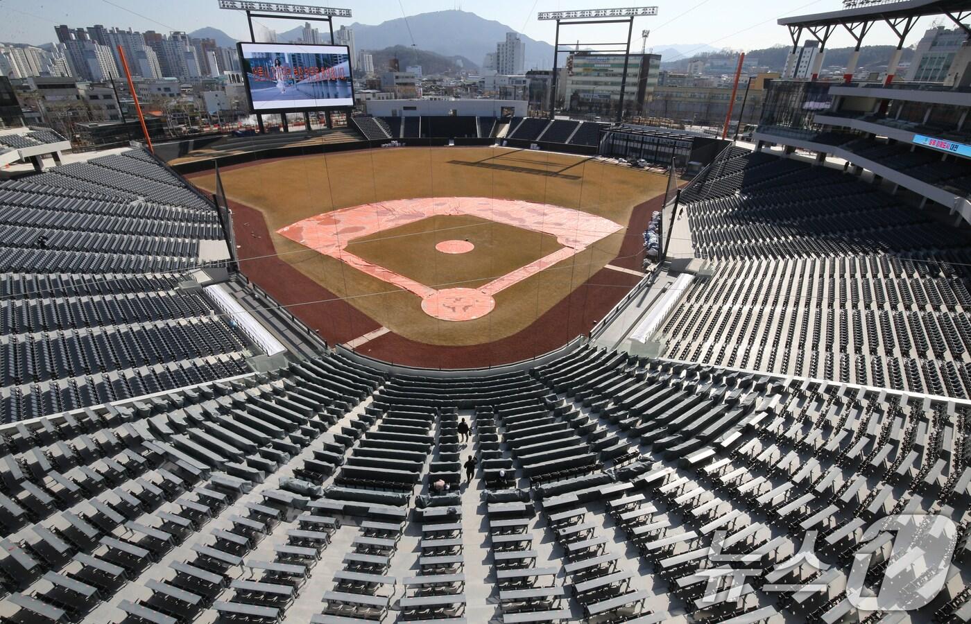 대전한화생명 볼파크. 28일 KIA 타이거즈와 개막전 경기가 열린다. /뉴스1 ⓒ News1 김기태 기자
