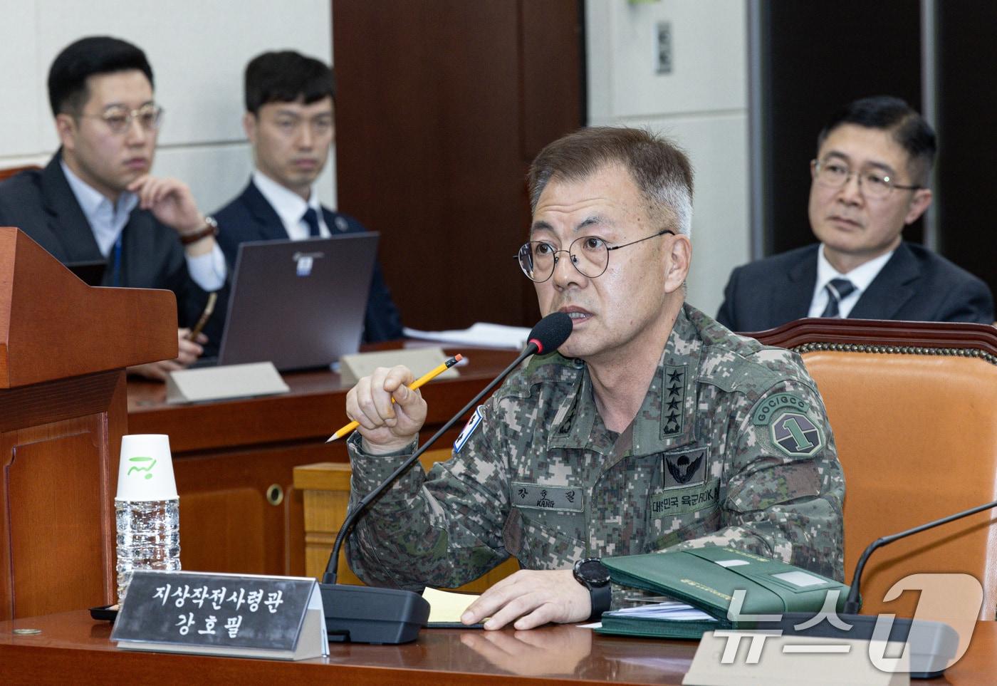 본문 이미지 - 강호필 전 육군 지상작전사령부 사령관. 2025.2.21 ⓒ 뉴스1 이재명 기자
