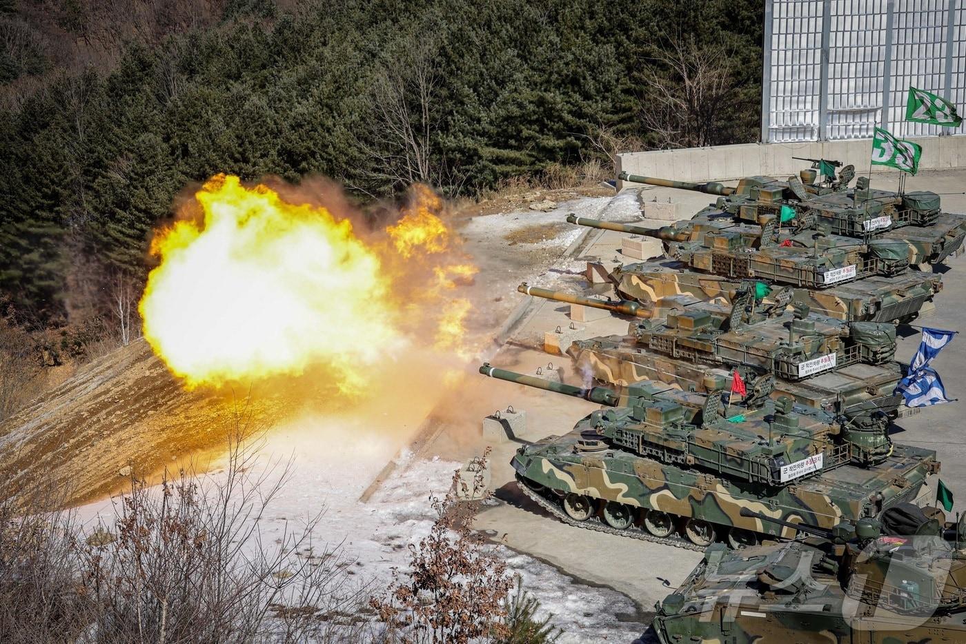 K2 전차 &#40;11사단 제공, 재판매 및 DB금지&#41; 2025.2.21/뉴스1 ⓒ News1 한귀섭 기자