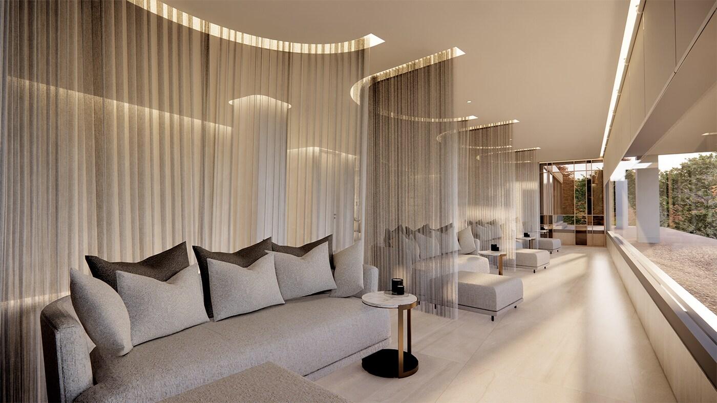 끌레드뽀 보떼 스파 레스팅 라운지.(신라호텔 제공). 