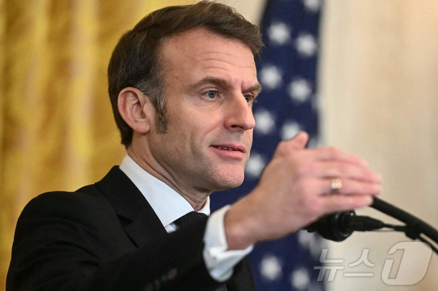 에마뉘엘 마크롱 프랑스 대통령. 2025.02.25 ⓒ AFP=뉴스1 ⓒ News1 우동명 기자