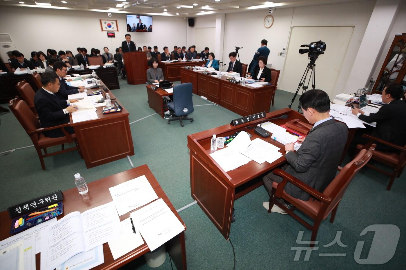 제주도의회 행정자치위원회 회의장.(제주도의회 제공, 재판매 및 DB 금지)