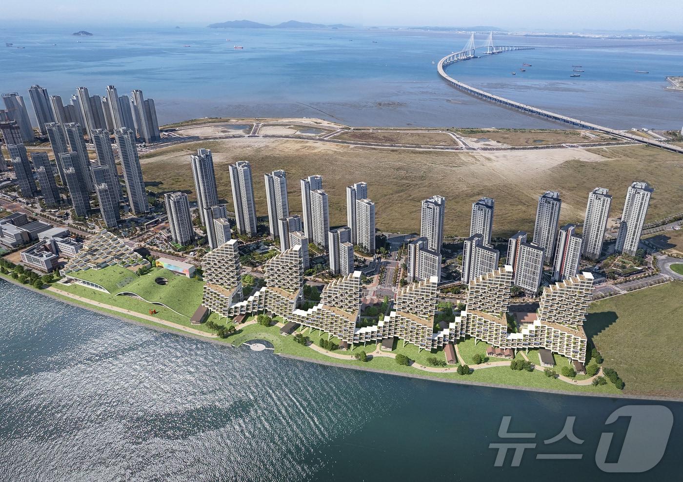 유현준 테라스 타운 조감도(인천경제청 제공) / 뉴스1