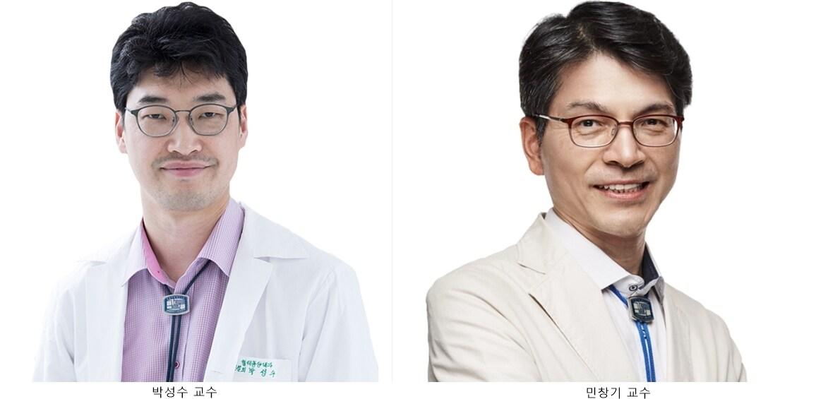 본문 이미지 - 서울성모병원 혈액병원의 박성수 교수(왼쪽)과 민창기 교수.(서울성모병원 제공)