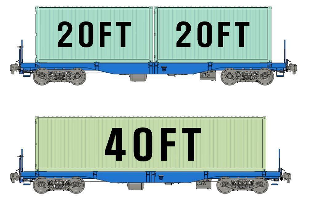 본문 이미지 - 신규 컨테이너 화차 조감도.(한국교통안전공단 제공)