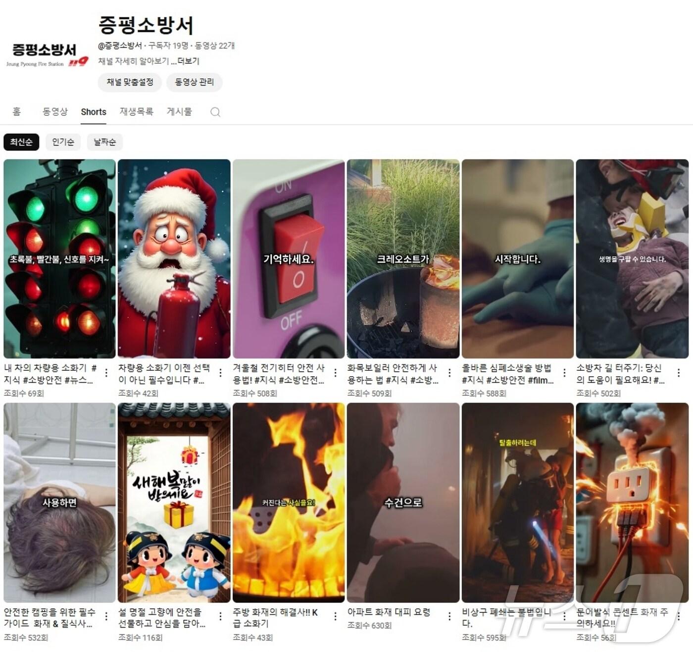 본문 이미지 - 충북 증평소방서가 AI를 활용해 제작한 차량용 소화기 비치 의무화 홍보물/뉴스1