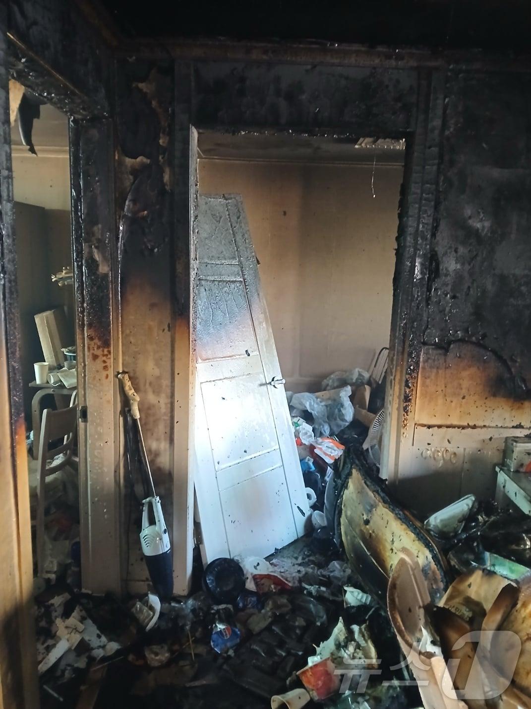 본문 이미지 - 화재현장(인천소방본부 제공.재판매 및 DB금지)