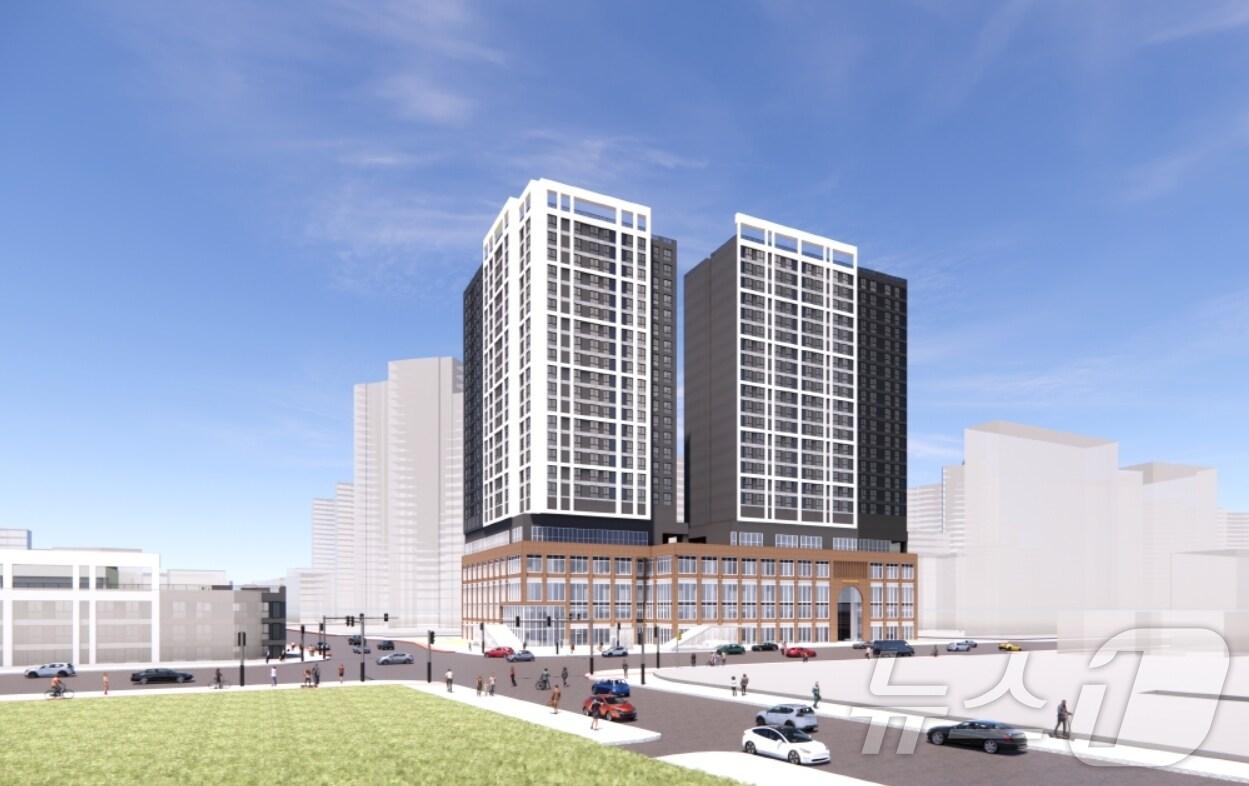 본문 이미지 - 서울 장위동 공공지원민간임대주택 사업 투시도.(HXD화성개발 제공. 재판매 및 DB 금지)