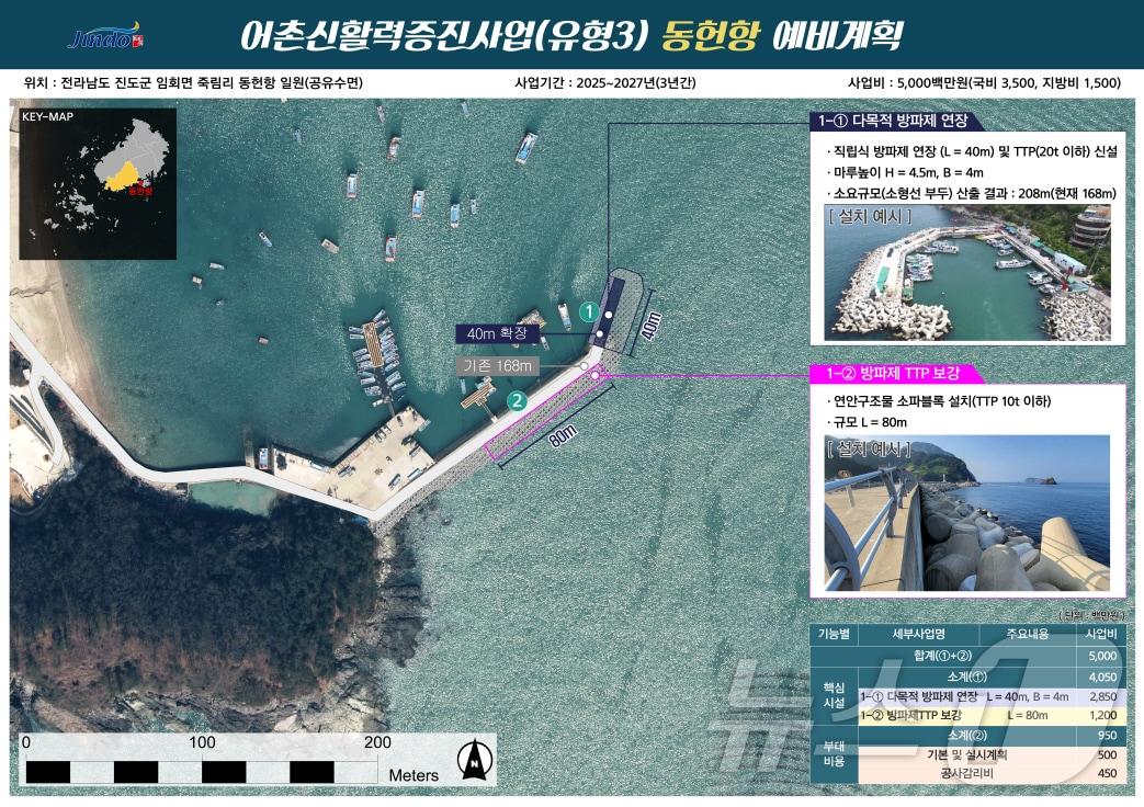 본문 이미지 - 동진항 어항정비 계획도(진도군 제공)/뉴스1 