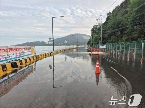 본문 이미지 - 도로에 차오른 바닷물 자료사진/뉴스1