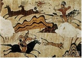 본문 이미지 - 고구려 ‘무용총의 수렵도’(울산광역시제공)