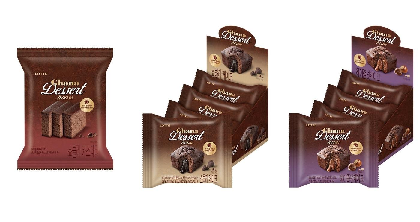 본문 이미지 - 가나 디저트 하우스 3종(롯데웰푸드 제공).