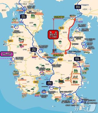 본문 이미지 - 국도 3호선 확장 사업 위치도.(남해군 제공)