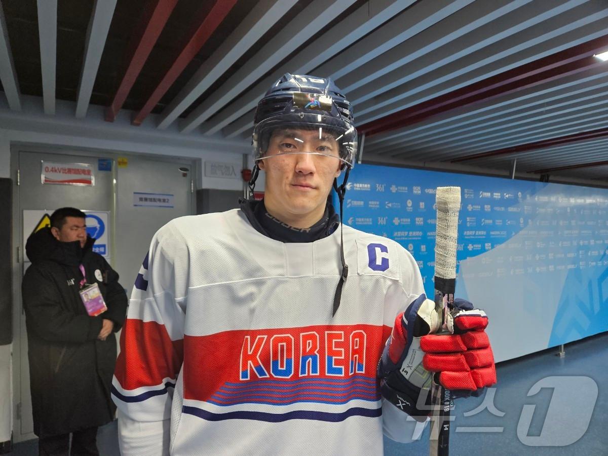 본문 이미지 -  남자 아이스하키 대표팀의 김상욱ⓒ News1 안영준 기자
