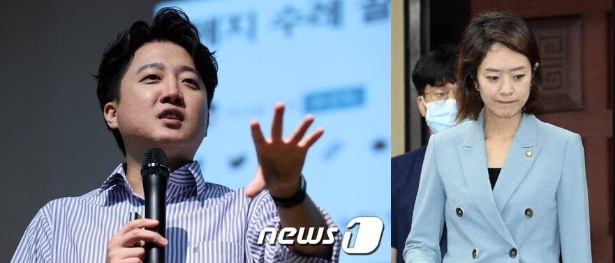 본문 이미지 -  이준석 개혁신당 의원과 고민정 더불어민주당 의원. ⓒ 뉴스1 DB