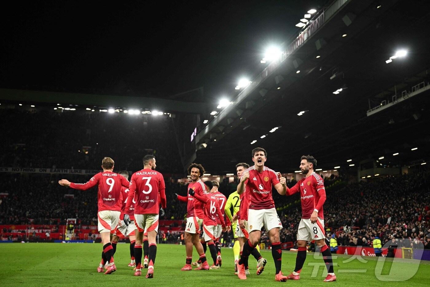 맨체스터 유나이티드가 8일(한국시간) FA컵 4라운드에서 레스터 시티에 극적인 역전승을 거뒀다. ⓒ AFP=뉴스1