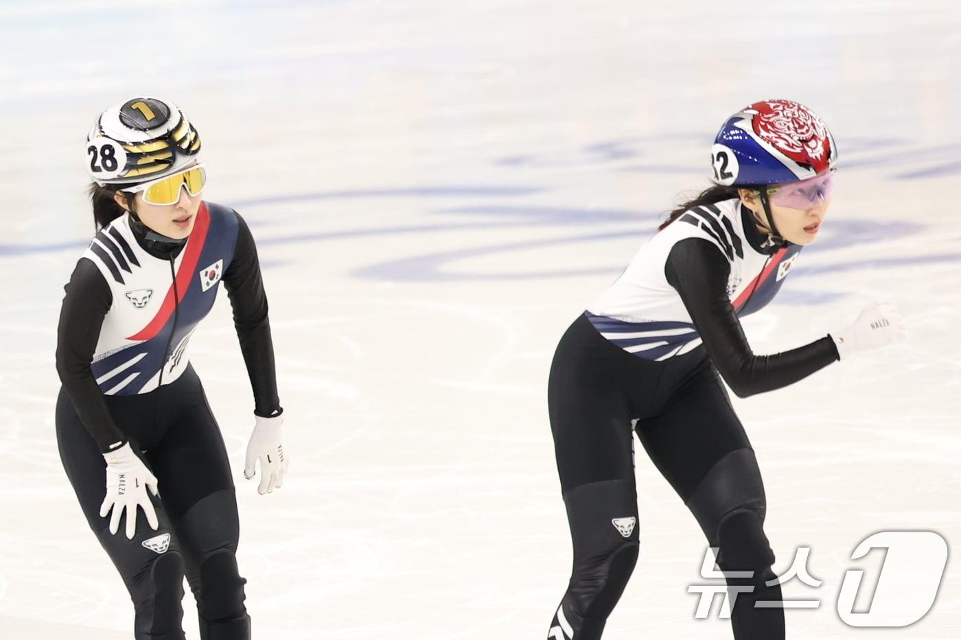 김길리와 최민정&#40;왼쪽부터&#41;. /뉴스1 DB ⓒ News1 이승배 기자