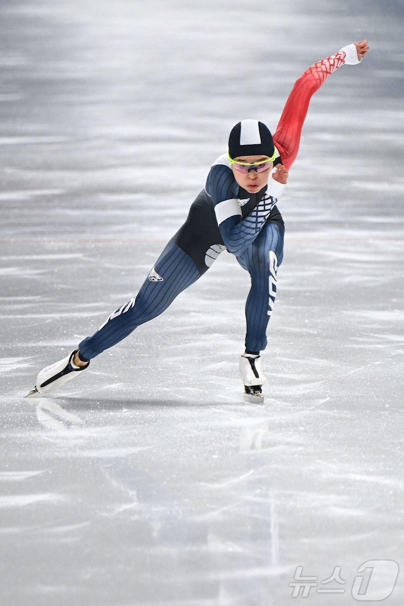 본문 이미지 - 스피드스케이팅의 김민선 ⓒ AFP=뉴스1