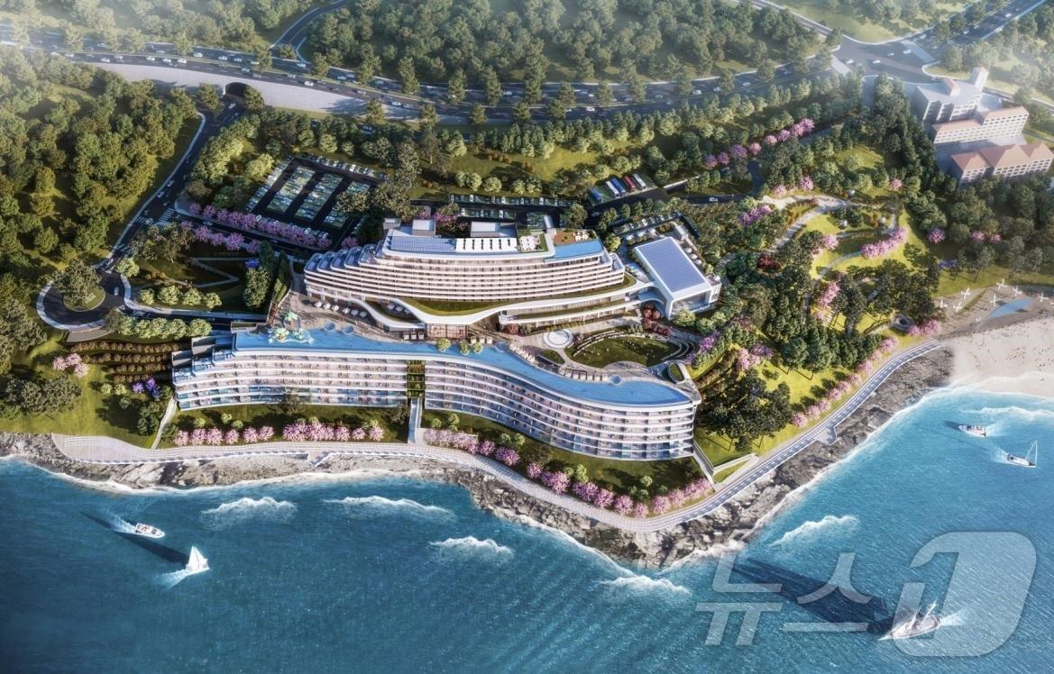 본문 이미지 - 여수 화양복합관광단지 내 '힐&테라스 콘도' 조감도 