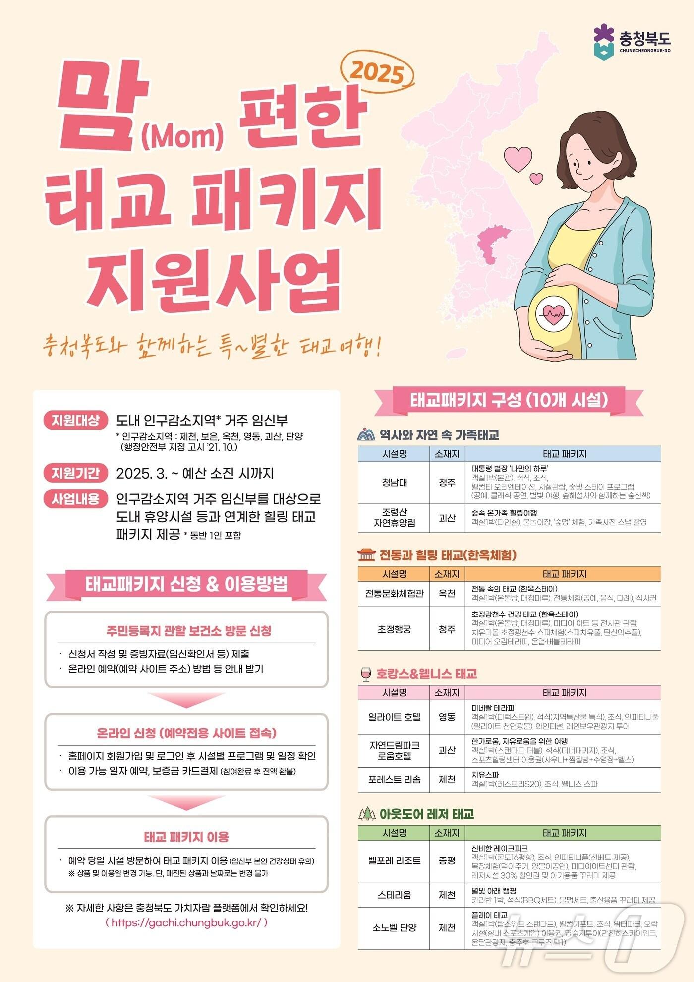 본문 이미지 - '맘(Mom)편한 태교패키지' 지원사업 (충북도 제공)