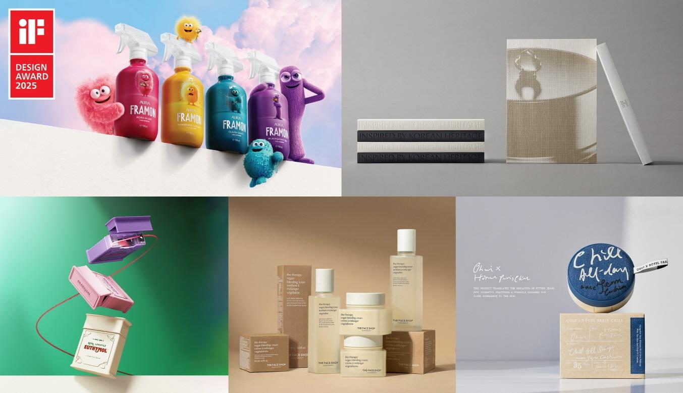 본문 이미지 - LG생활건강은 세계 최고 권위의 디자인 공모전인 독일 'iF 디자인 어워드'에서 처음으로 5개 작품 본상 수상을 달성했다(LG생활건강제공)