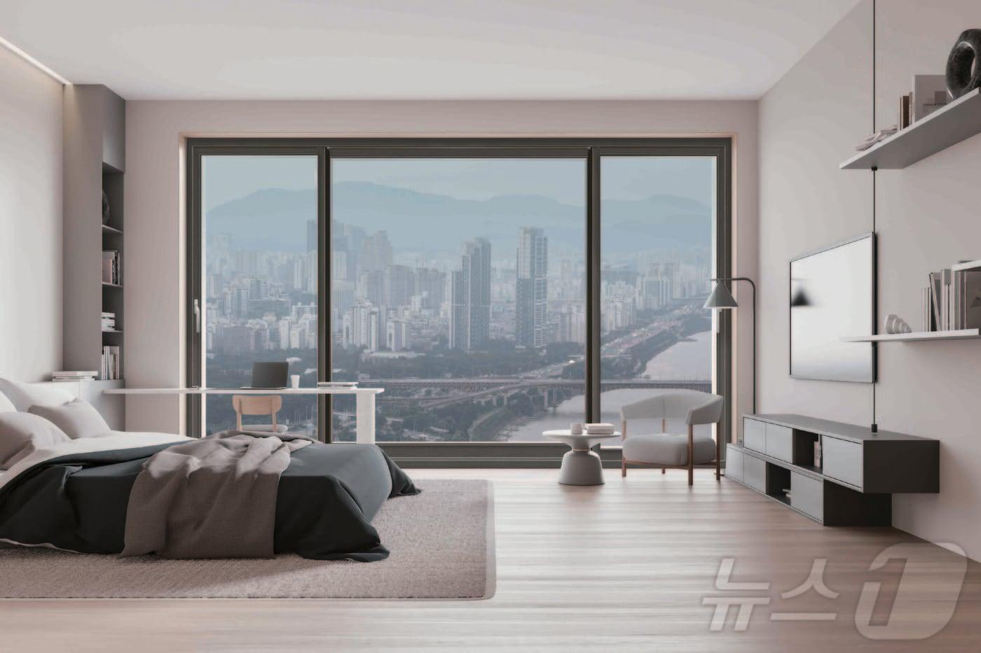 KCC글라스의 홈씨씨인테리어가 출시한 창호 신제품 &#39;홈씨씨 윈도우 ONE&#39; &#40;KCC글라스 제공&#41;