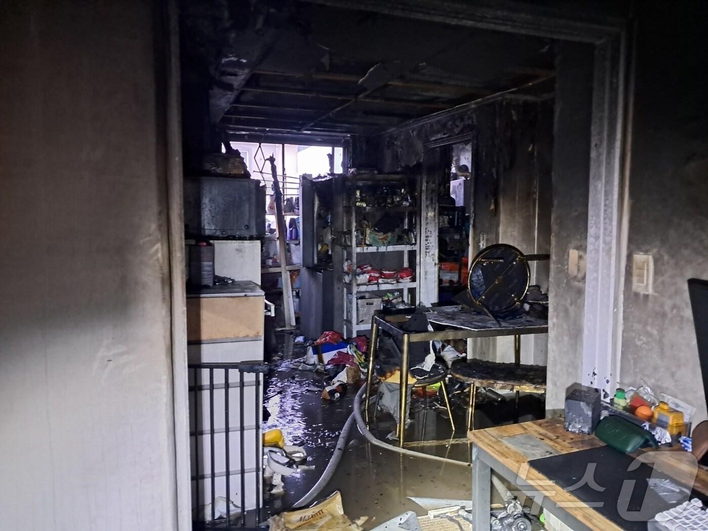 본문 이미지 -  화재 현장(음성소방서 제공. 재판매 및 DB금지)