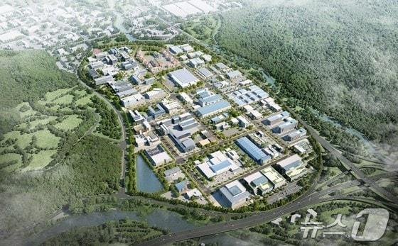 본문 이미지 -  트럼프 발 관세전쟁으로 지방 소도시까지 경제적 여파가 미치고 있다. 사진은 산단 조감도.(충북도 제공. 재판매 및 DB금지)/뉴스1