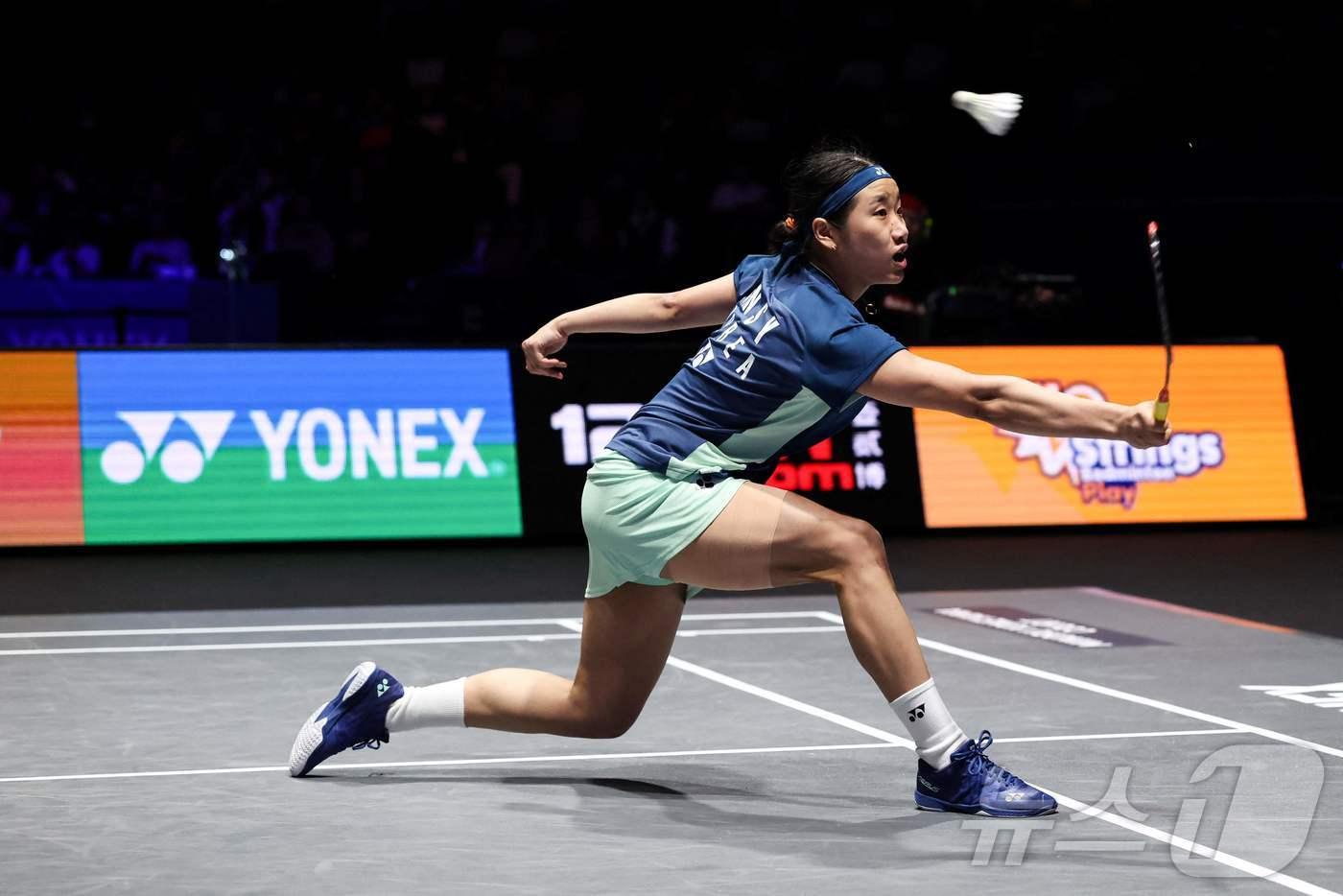 배드민턴 여자 단식 세계랭킹 1위 안세영이 중국오픈 8강에 진출했다. ⓒ AFP=뉴스1 