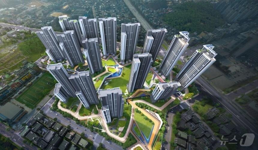 본문 이미지 - 원주 단계주공아파트 재건축 조감도 (HDC현대산업개발 제공)