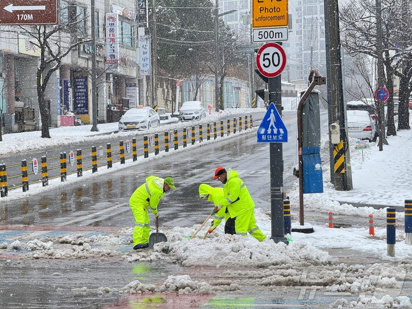 본문 이미지 - 제설작업.(자료사진)/뉴스1 DB