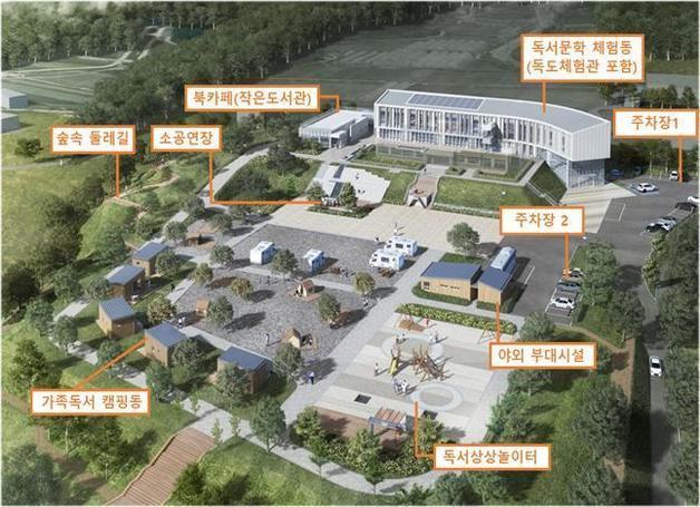 본문 이미지 - 이야기 흐르는 글숲도서관 조감도.(충북도교육청 제공. 재판매 및 DB금지)/뉴스1