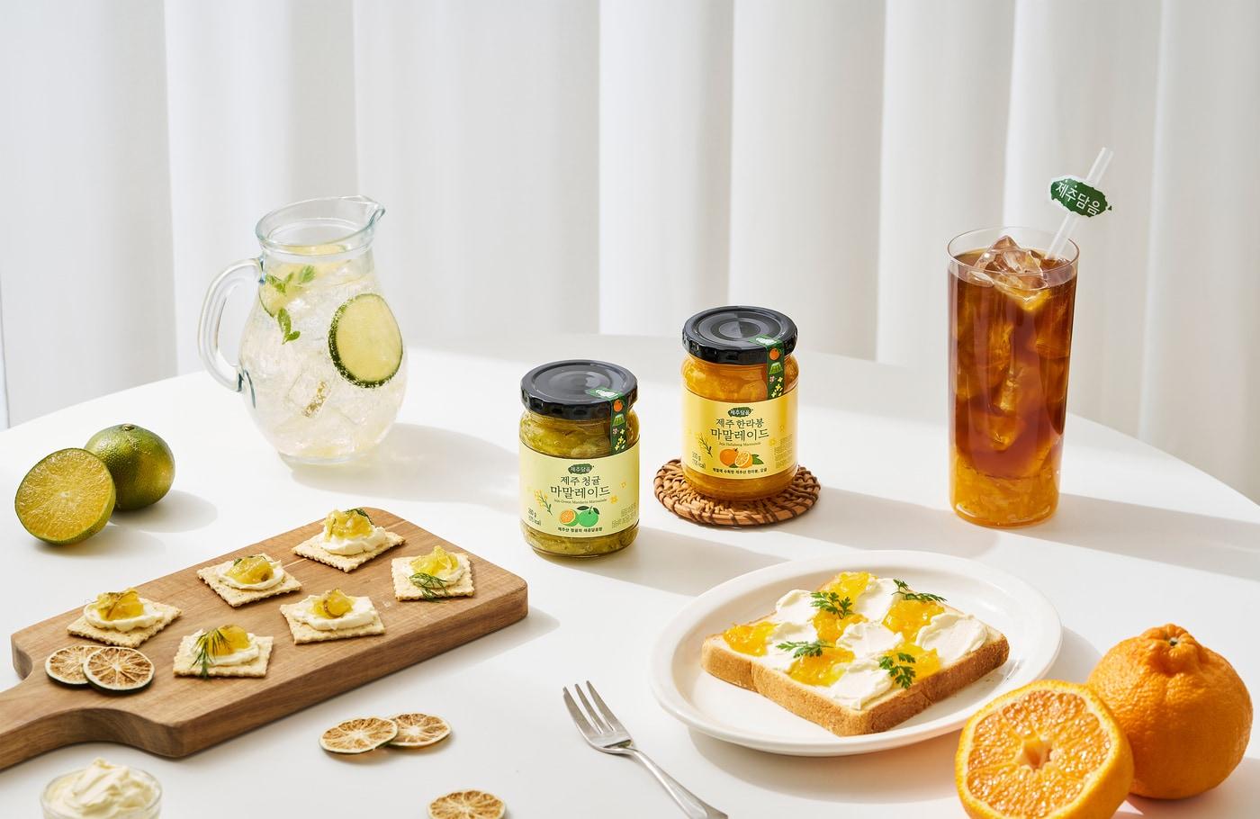 오뚜기 제주담음 마말레이드 2종 연출컷.(오뚜기 제공)