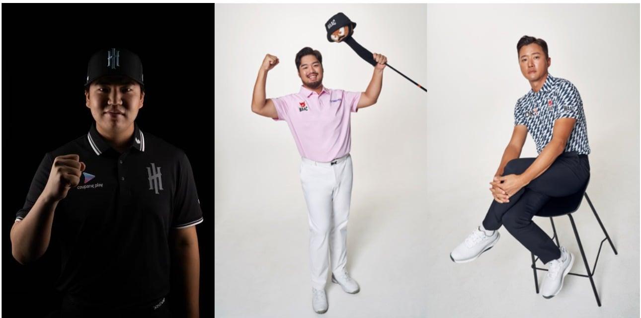 본문 이미지 - (왼쪽부터)왁이 올해 의류를 후원하는 아이언 헤드 장유빈, 정찬민, 이태희 선수(왁제공)