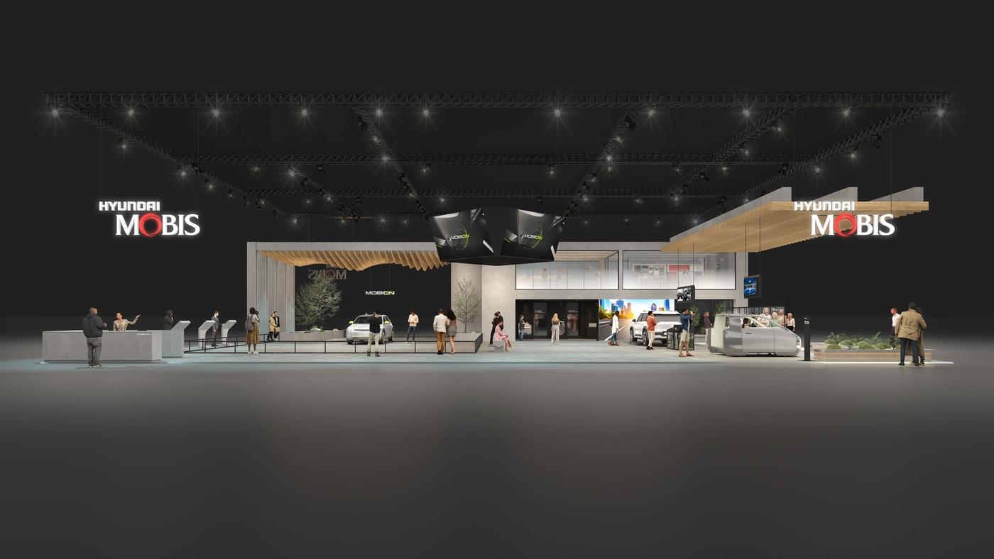 오는 4월 3일부터 13일까지 경기 고양시 일산 킨텍스(KINTEX)에서 개최되는 '2025 서울모빌리티쇼' 내 현대모비스 부스 조감도(현대모비스 제공). 2025.03.19.