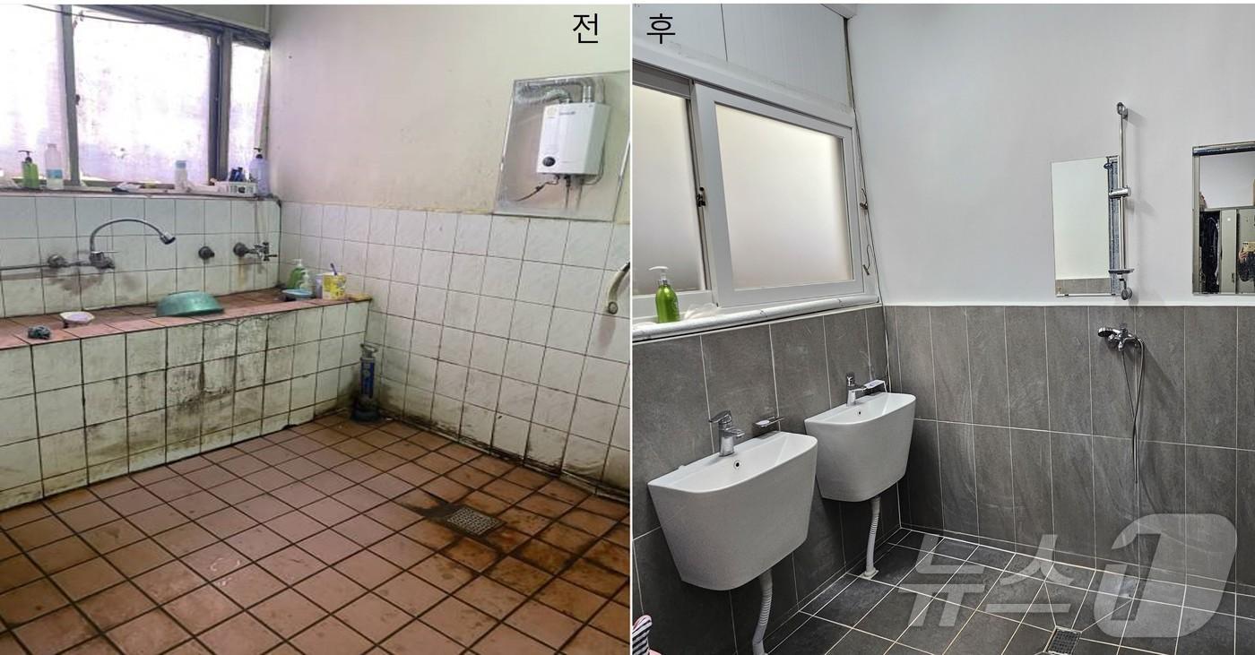 광주시 산업단지 중소사업장 노동자 휴게시설 지원 전후 모습.(광주시 제공. 재판매 및 DB 금지) 