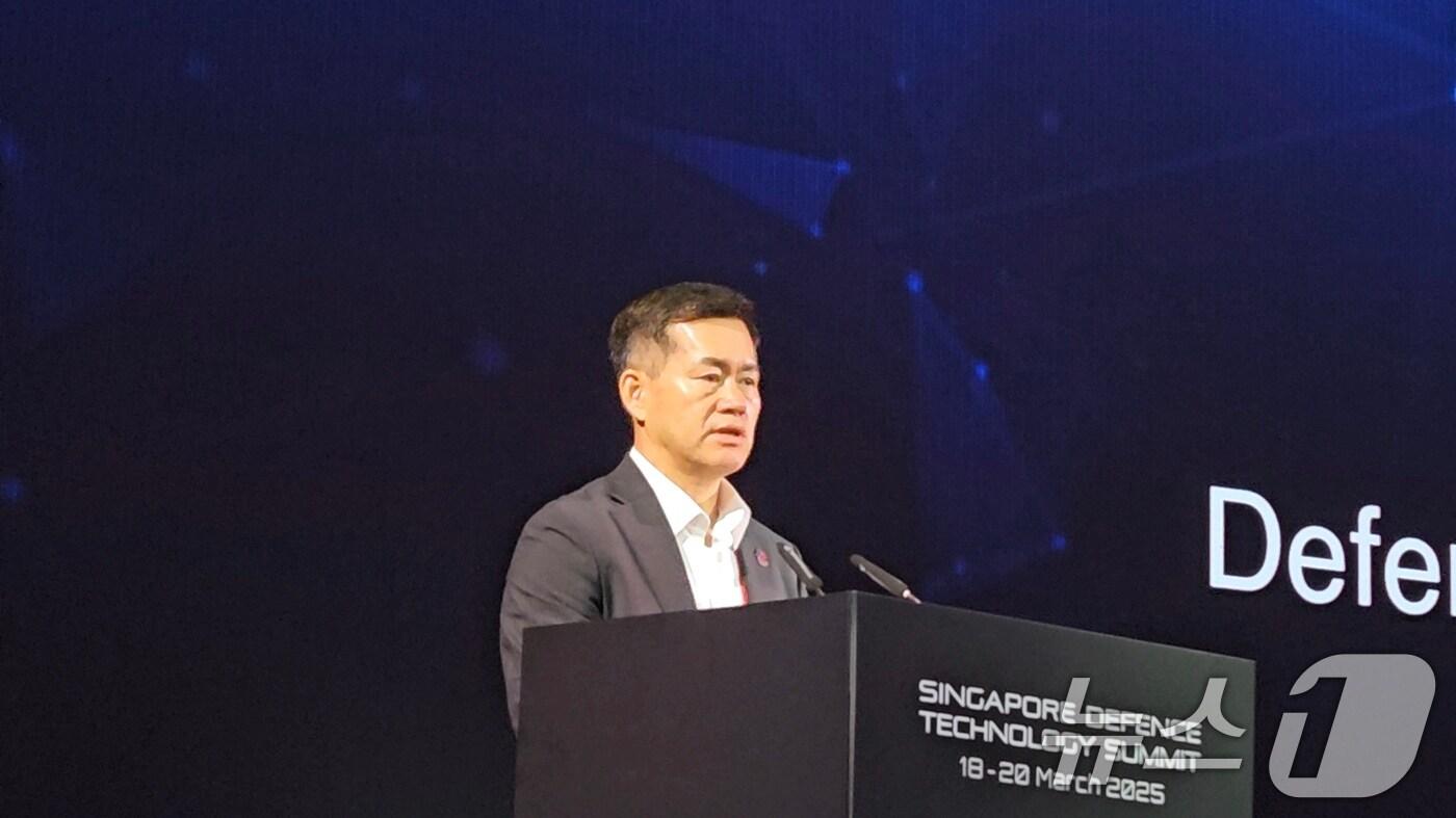 석종건 방위사업청장이 19일 초청연설을 하고 있다. &#40;방위사업청 제공. 재판매 및 DB 금지&#41; 2025.3.19/뉴스1